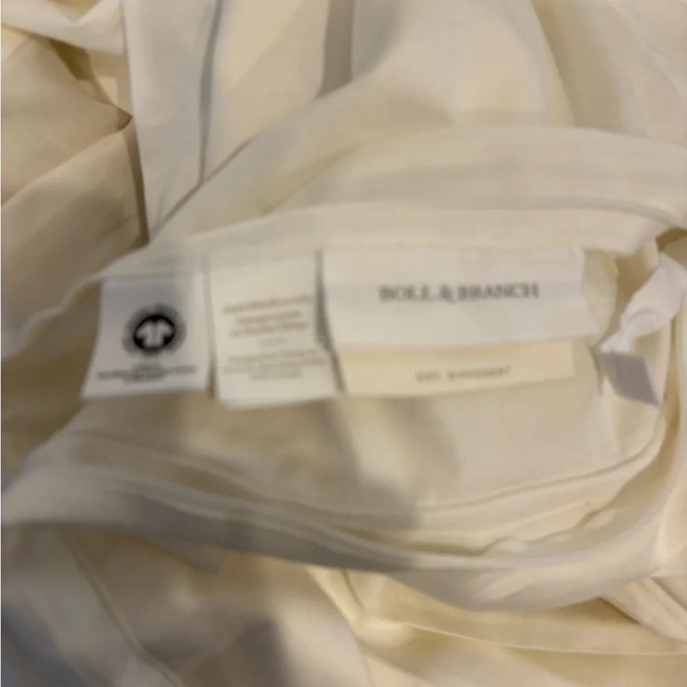 NEW Boll & Branch Signature Hemmed Duvet Cover Organic Cotton Full/ Queen